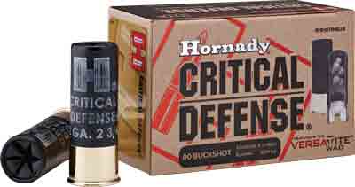 HORNADY CRITICAL DEFENSE 12GA 2.75" 00BK 8PLTS 10RD 10BX/CS - for sale