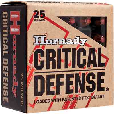 HORNADY CRITICAL DEFENSE 110GR 38 SPECIAL+P FTX 25RD 10BX/CS - for sale