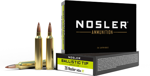 NOSLER BT 26 NOSLER 140GR BALLISTIC TIP 20RD 10BX/CS - for sale