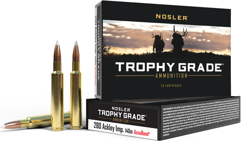 NOSLER TROPHY GRADE 280ACK IMP 140GR ACCUBOND 20RD 10BX/CS - for sale