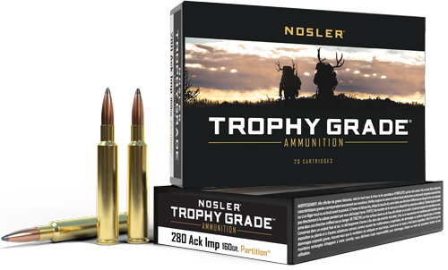 NOSLER TG 280ACK IMP 160GR PARTITION 20RD 10BX/CS - for sale