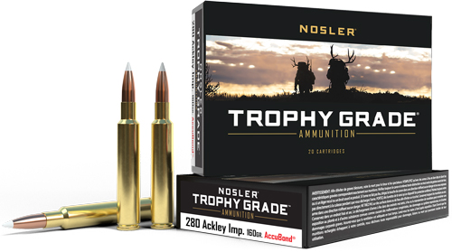 NOSLER TROPHY GRADE 280ACK IMP 160GR ACCUBOND 20RD 10BX/CS - for sale