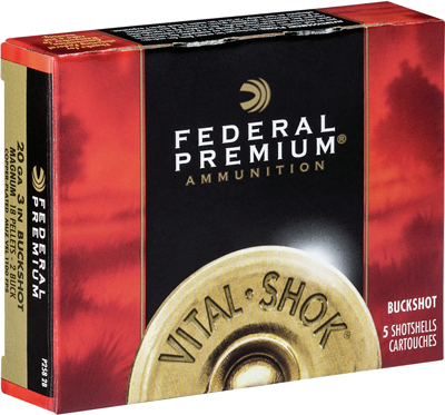 FEDERAL 20GA 3" 2 BUCK 18 PELLETS 5RD 50BX/CS - for sale