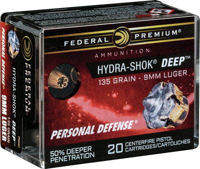 FED HYDRA-SHOK DEEP 9MM 135GR HP 20/ - for sale