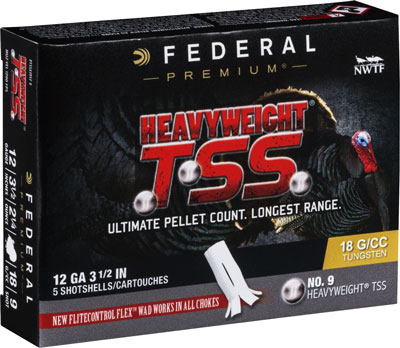 FEDERAL HEAVYWEIGHT TSS 12GA 3.5" 2 1/4OZ #9 5RD 10BX/CS - for sale