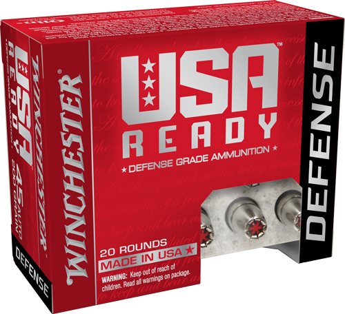 WINCHESTER USA READY 45 ACP 200GR JHP 20RD 10BX/CS - for sale