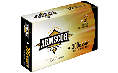 ARMSCOR 300BLK 147GR FMJ 20/200 - for sale