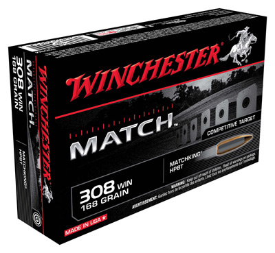 WIN MATCH 308WIN 168GR SM BTHP 20/ - for sale