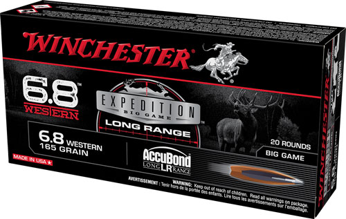 WINCHESTER EXPEDITION 6.8 WEST 165GR ACCUBOND LR 20RD 10BX/CS - for sale