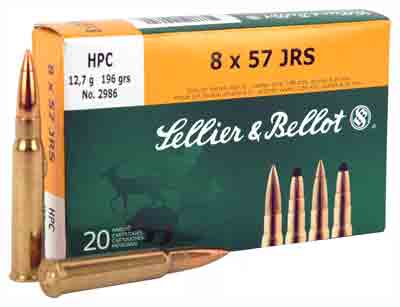 S&B 8X57MM JRS 196GR HPC 20RD 20BX/CS - for sale