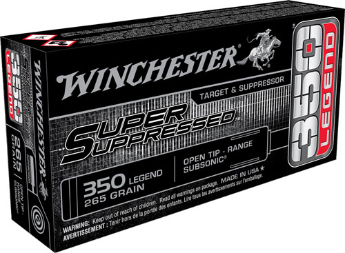 WINCHESTER SUPER SUPPRESS 350 LEGEND 265GR FMJ 20RD 10BX/CS - for sale