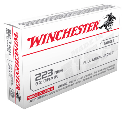 WINCHESTER USA 223 REMINGTON 20RD 50BX/CS 62GR FMJ - for sale