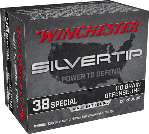 WINCHESTER 38 SPECIAL 110GR SILVERTIP JHP 20RD 10BX/CS - for sale