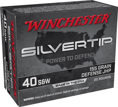 WINCHESTER SILVERTIP 40 S&W 155GR SILVERTP HP 20RD 10BX/CS - for sale