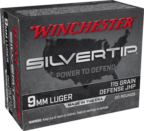 WINCHESTER SUPER-X 9MM LUGER 20RD 10BX/CS 115GR SILVERTP HP - for sale