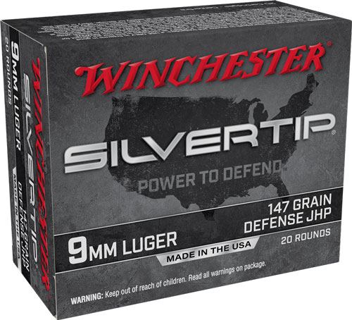 WINCHESTER SILVERTIP 9MM LUGER 147GR HP 20RD 10BX/CS - for sale