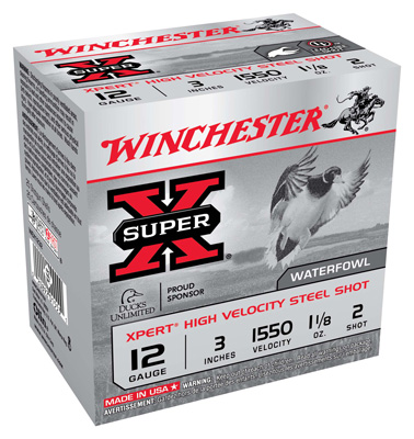 WINCHESTER XPERT 12GA 3" 1550F STEEL #2 1-1/8OZ 25RD 10BX/CS - for sale