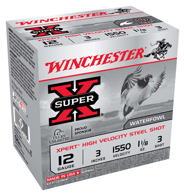 WINCHESTER XPERT 12GA 3" 1550F STEEL 1-1/8OZ #3 25RD 10BX/CS - for sale