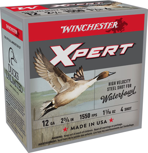 WINCHESTER XPERT STEEL 12GA. 2.75" 1550FPS. 1-1/16OZ.#4 - for sale