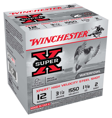 WINCHESTER XPERT 12GA 1-3/8 #2 3.5" STEEL 1550FP 25RD 10BX/CS - for sale