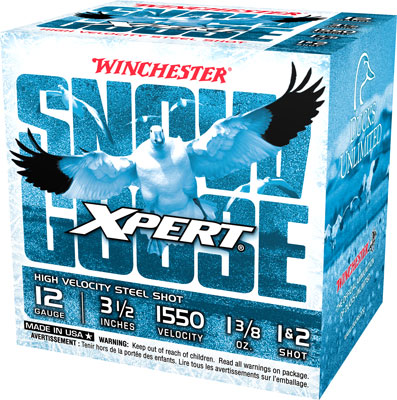 WINCHESTER GOOSE 12GA 1-3/8OZ 3.5" 1550FPS #1&2 25RD 10BX/CS - for sale