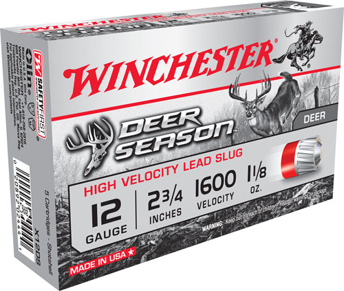 WINCHESTER DEER SLG 12GA 2.75" 1600FPS 1.25OZ 5RD 20BX/CS - for sale