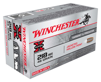 WINCHESTER SUPER-X 218 BEE 46GR JHP 50RD 10BX/CS - for sale