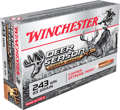 WINCHESTER COPPER IMPACT 243 WIN 85GR 20RD 10BX/CS - for sale
