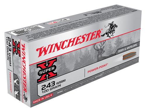 WINCHESTER SUPER-X 243 WSSM 100GR POWER POINT 20RD 10BX/CS - for sale