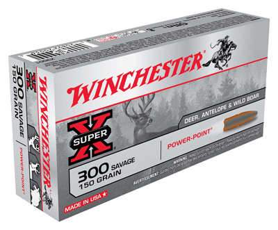 WINCHESTER SUPER-X 300 SAVAGE 150GR POWER POINT 20RD 10BX/CS - for sale