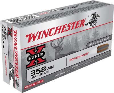 WINCHESTER SUPER-X 358 WIN 200GR POWER POINT 20RD 10BX/CS - for sale