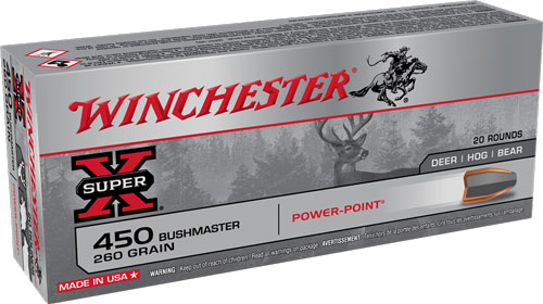 WINCHESTER SUPER-X 450BUSHMSTR 260GR P-POINT 20RD 10BX/CS - for sale