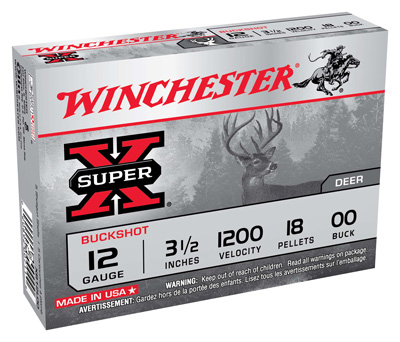 WINCHESTER SUPER-X 12GA 3.5" 00 BUCK 18 PELLETS 5RD 50BX/CS - for sale