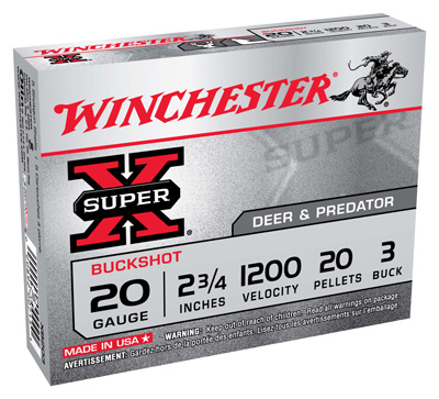 WIN SUPERX 20GA 2.75 #3BK 20PL 5/250 - for sale