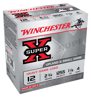WINCHESTER SUPER-X 12GA 2.75" 1255FPS 1-1/8OZ 4 250RD CASE - for sale