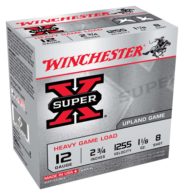 WINCHESTER SUPER-X 12GA 2.75" 1255FPS 1-1/8OZ 8 250RD CASE - for sale