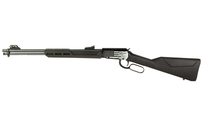 ROSSI RIO BRAVO 22WMR LEVER 20" 12-SHOT BLACK SYN. US FLAG - for sale