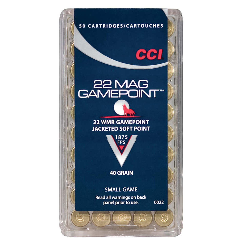 CCI 22WMR 40GR GAMEPOINT 50/2000 - for sale