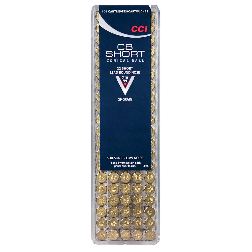 CCI CB 22 SHORT 29GR LEAD-RN 710FPS 100RD 50BX/CS - for sale