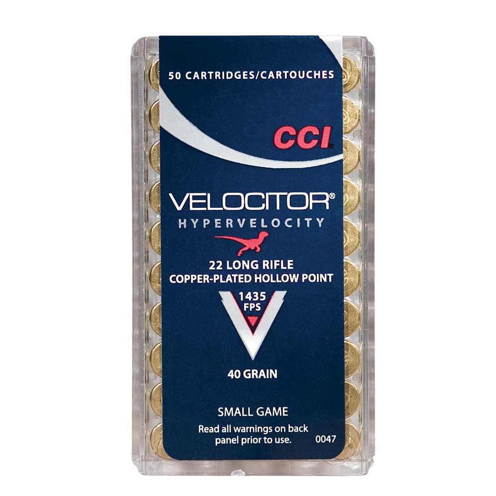 CCI VELOCITOR 22LR 1435FP 40GR GDHP 50RD 100BX/CS - for sale