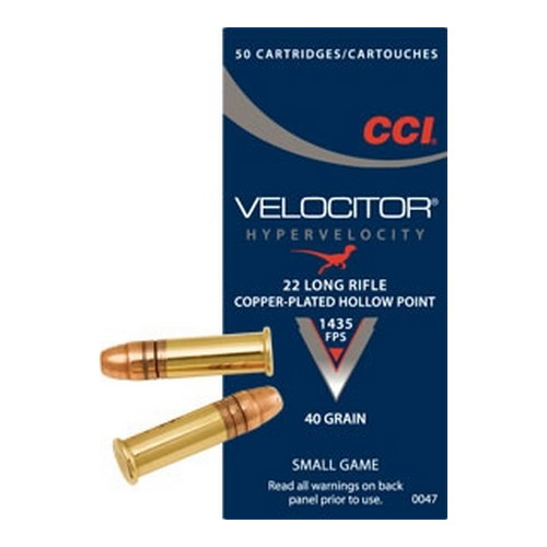 CCI VELOCITOR 22LR 1435FP 40GR GDHP 50RD 100BX/CS - for sale