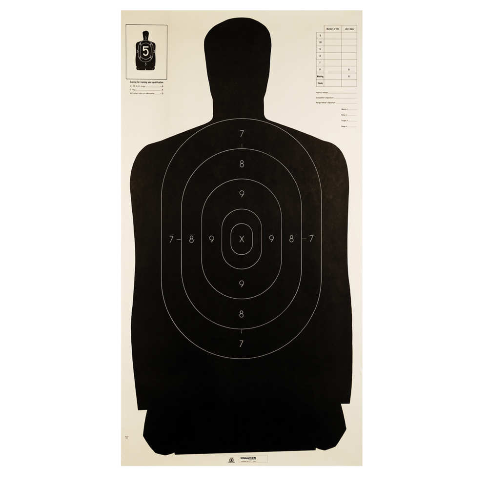 champion - Law Enforcement - POLICE TARGETS FULL SIL B-27 100PK for sale
