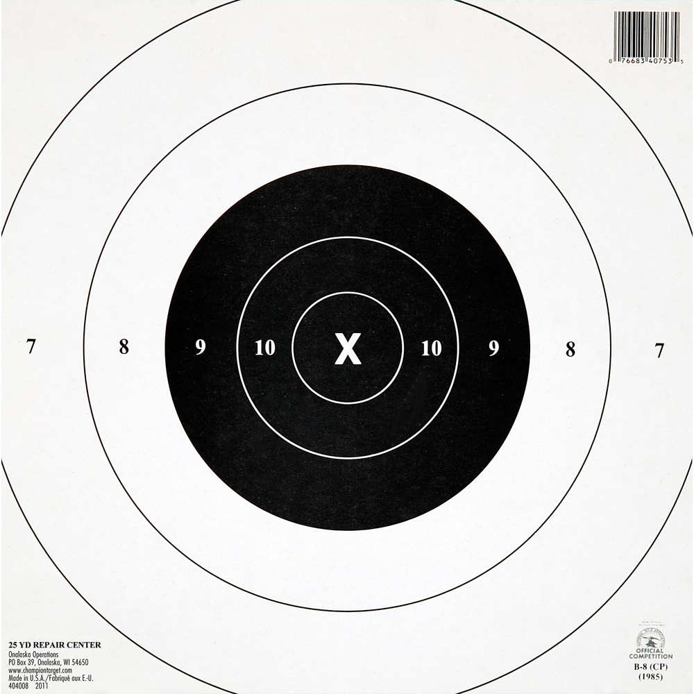 champion - 40753 - NRA GB-8 25YD TIMED/RF TARGET 12PK for sale