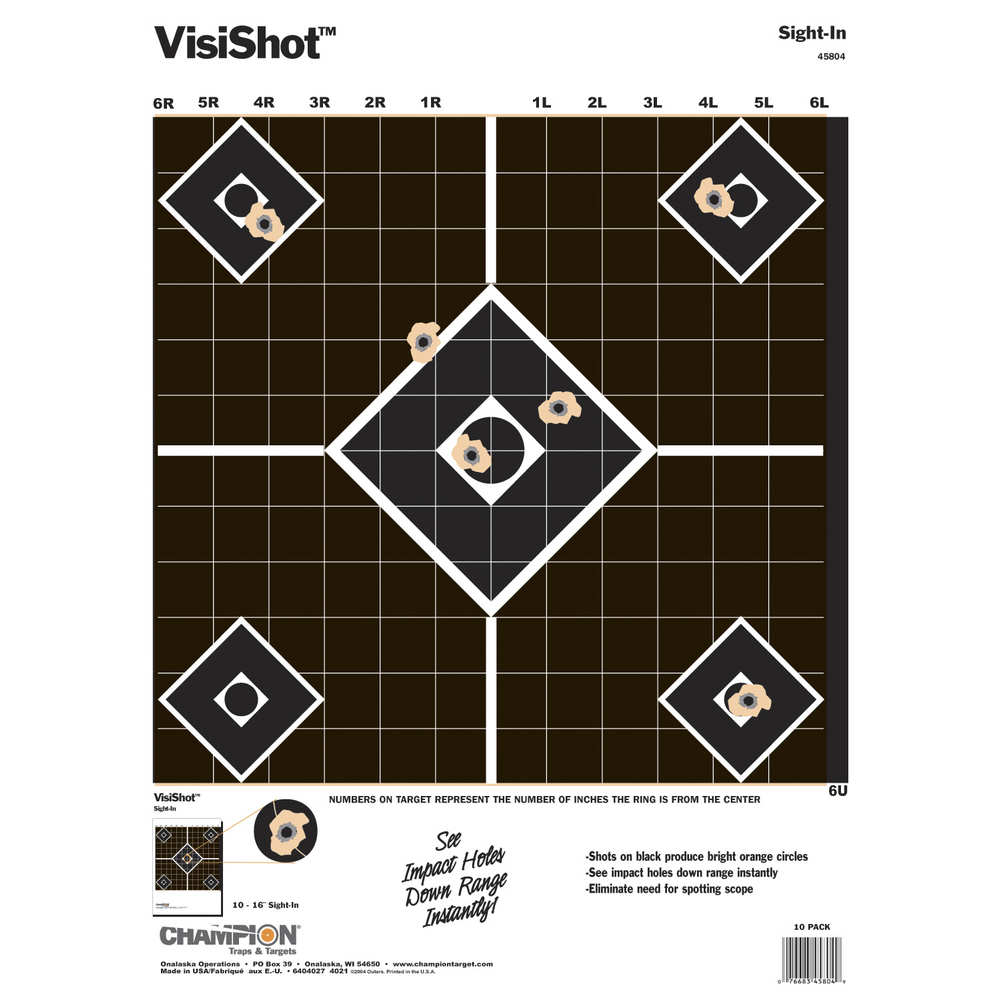 champion - VisiShot - VISISHOT SGHT-IN TARGET 10PK for sale