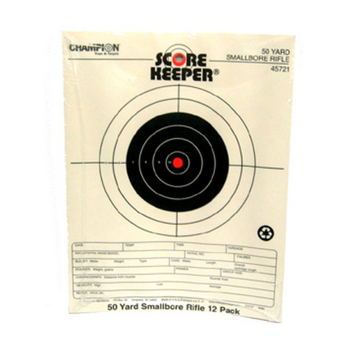 champion - Score Keeper - SK 50YD SM BORE ORG/BLK BULL TGT 12PK for sale