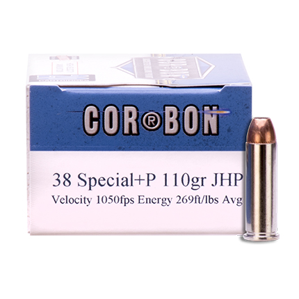 CORBON 38 SPECIAL+P 110GR JHP 20RD 25BX/CS - for sale