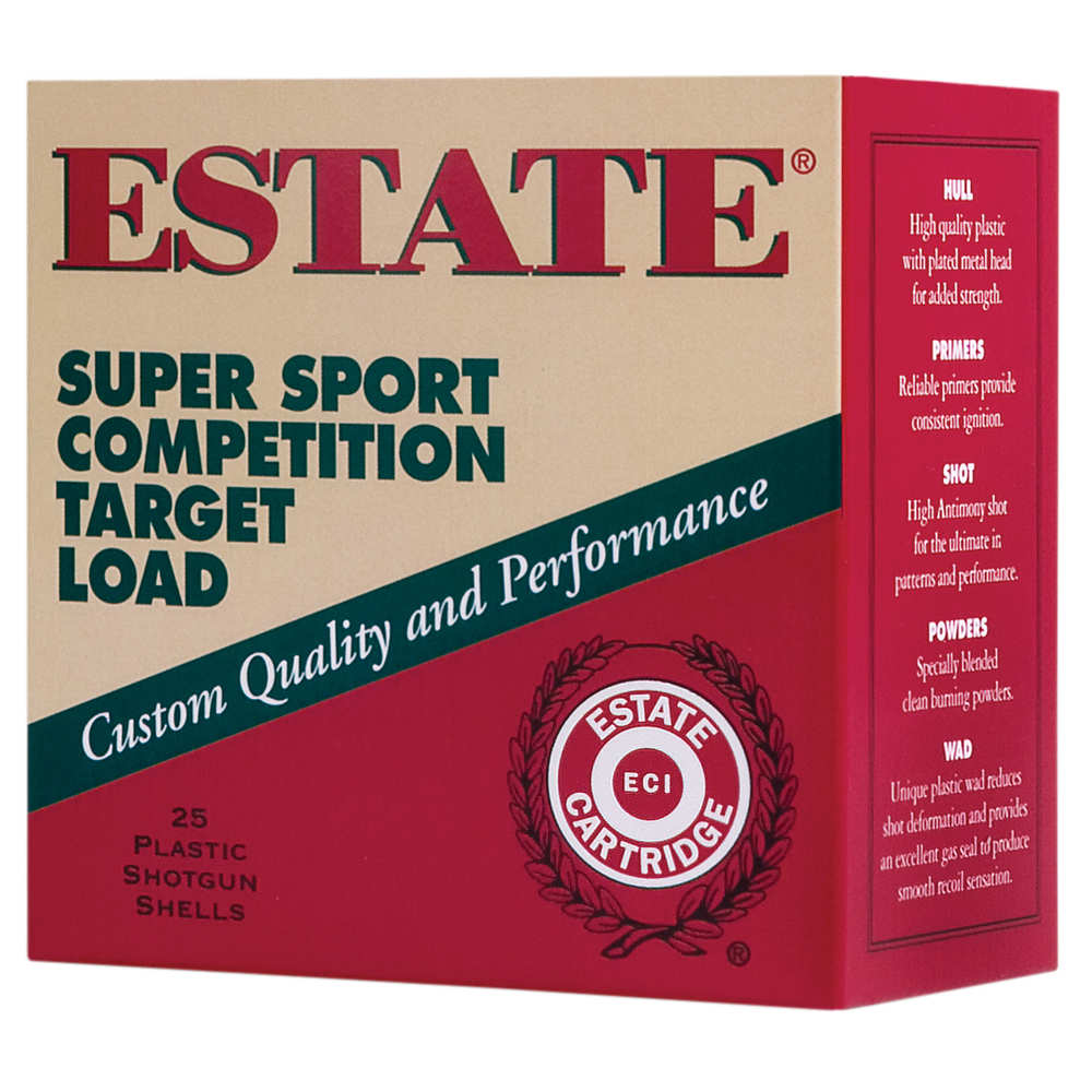 Estate Cartridges - Super Sport - 12 Gauge 2.75" - SS TGT 12GA 2 3/4IN 1 1/8OZ 7.5 25RD/BX for sale
