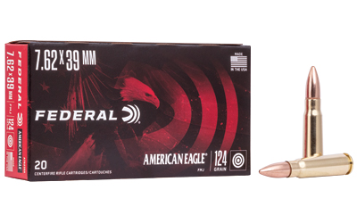 FED AM EAGLE 762X39 124GR FMJ 20/500 - for sale