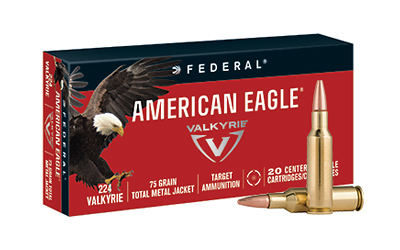 FEDERAL AE 224 VALKRIE 75GR FMJ 20RD 10BX/CS - for sale