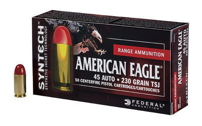 FEDERAL AE 45 ACP 230GR TOTAL SYNTHETIC JACKET 50RD 10BX/CS - for sale